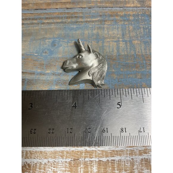 Silver Tone Unicorn Head Metal Pendant or Charm - Picture 2 of 4